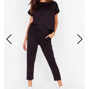 Nasty Gal Relaxation Station Tee & Jogger Set
